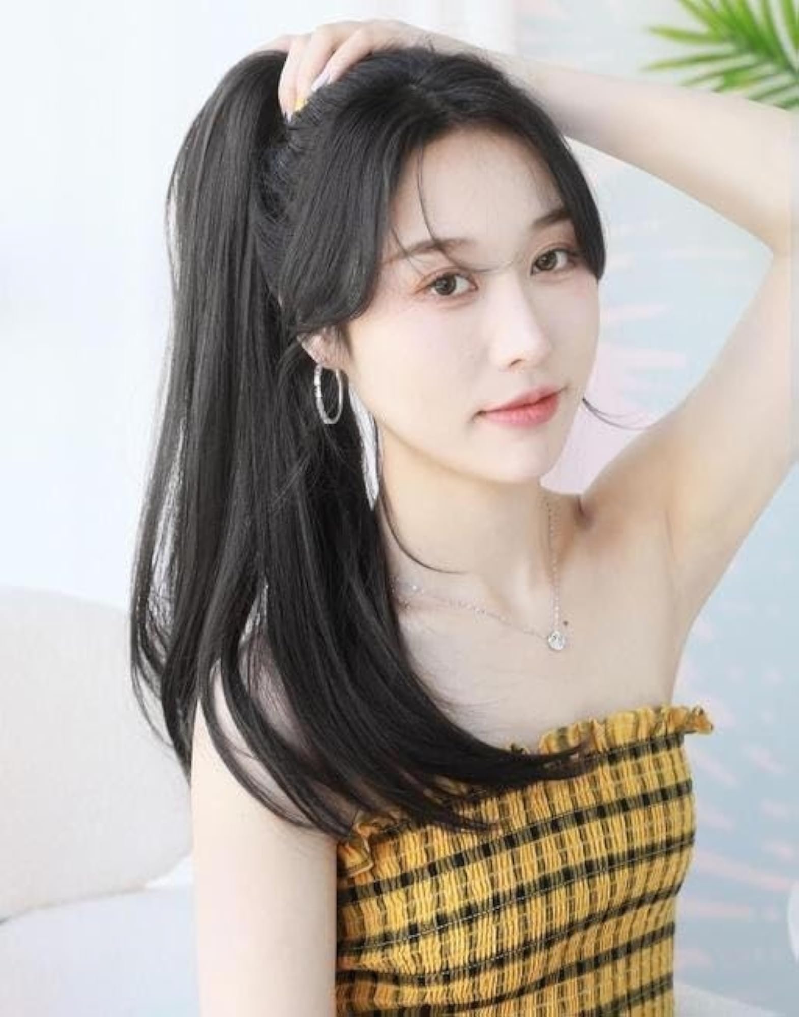 Black ABS Plastic Hair Claw Clip for Women, Strong Grip
